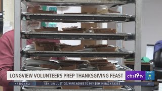 Volunteers at Hiway 80 Rescue Mission preparing Thanksgiving feast for those in need