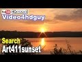 Lake view Sunset HD Screensaver peaceful relaxing, Music soundtrack Video SS07 | art411sunset™