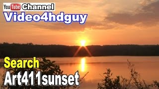 Lake view Sunset HD Screensaver peaceful relaxing, Music soundtrack Video SS07 | art411sunset™