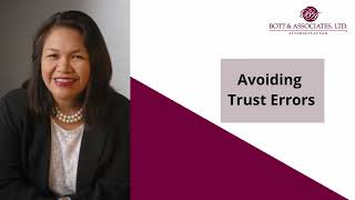 Avoiding Trust Errors - Bott & Associates