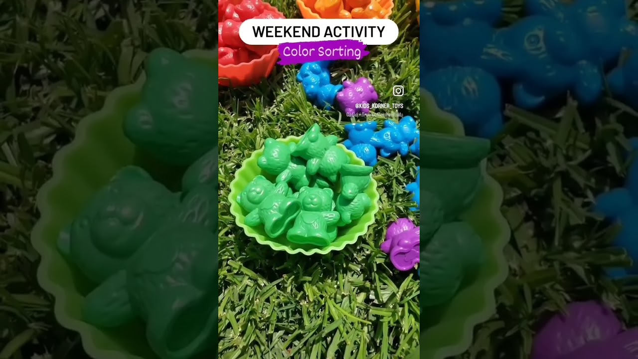 COLOR SORTING | Weekend Activity with Jumbo Counting Bears 🐻 ❤️ Lets play this weekend!