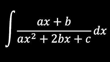 Integral of ax+b/(ax^2+2bx+c) | Substitution | HV math Academy