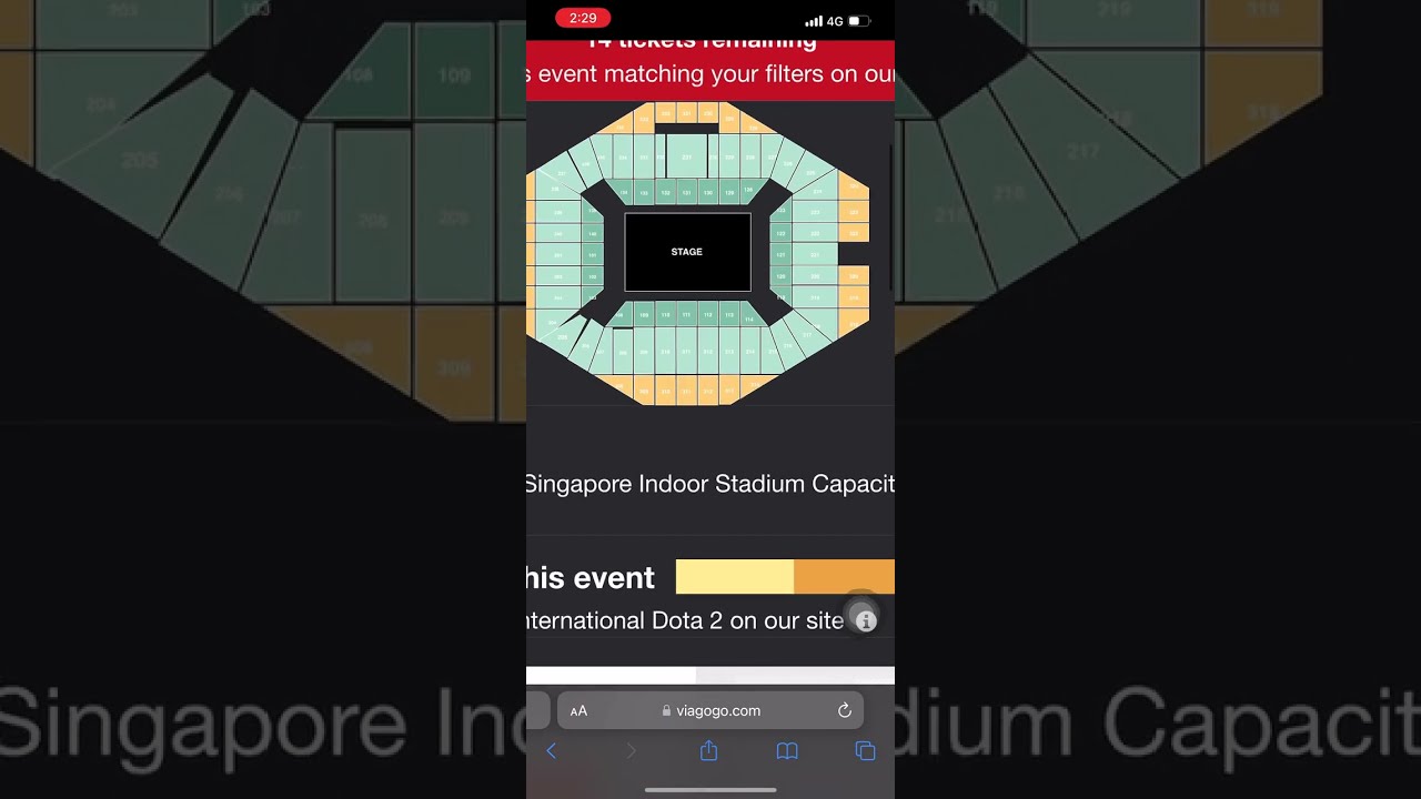 Dota 2 Ticket is available at this site $1200++ per ticket, Singapore Indoor Stadium October 2022