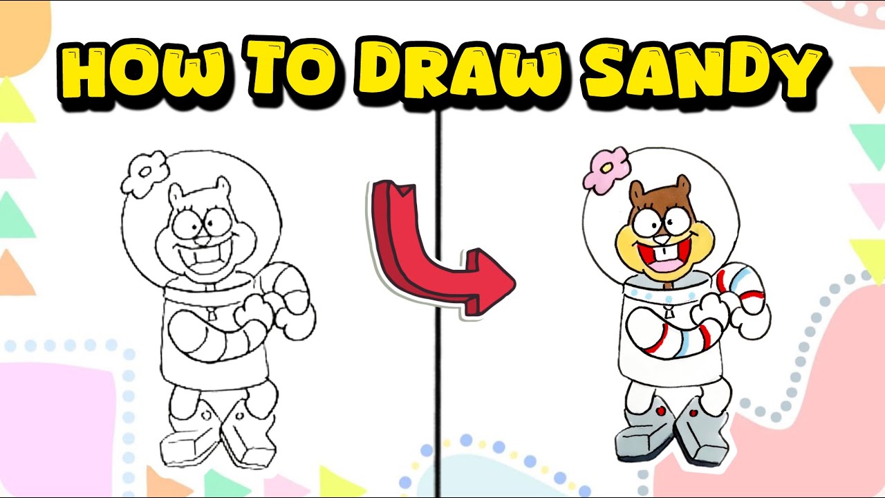 How to Draw Sandy Cheeks from SpongeBob SquarePants – Detailed Art