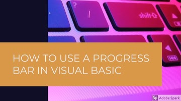 VISUAL BASIC TUTORIAL NET 7  HOW TO USE A PROGRESSBAR IN VISUAL BASIC