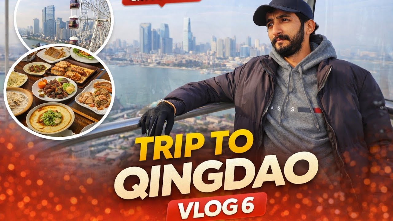 Qingdao From Above 🇨🇳 | Ferris Wheel Views & Halal Food 🍽️ | Trip to Qingdao Vlog 6
