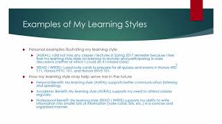 Learning Styles (VARK) Presentation