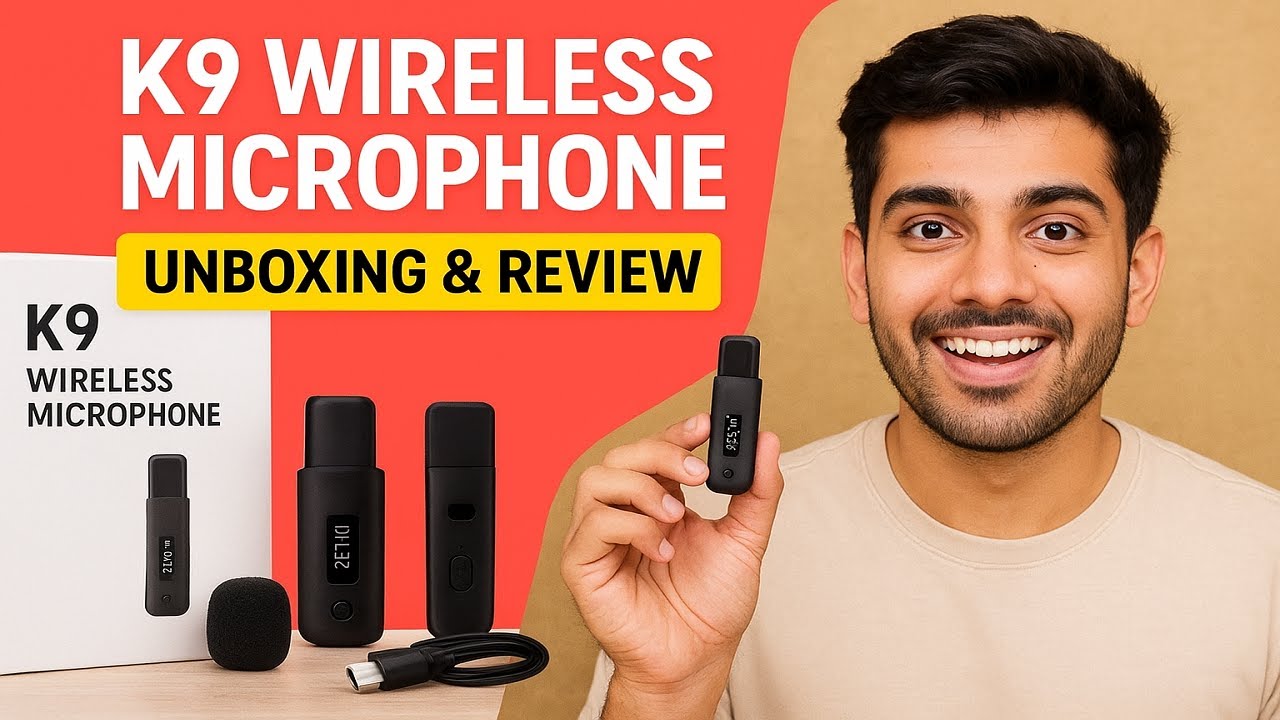 “K9 Wireless Microphone Unboxing & Review | Best Budget Mic for YouTube Reels, Vlogging & Interviews