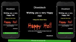 Happy Holi wishes template complete tutorial from customization to live screenshot 4