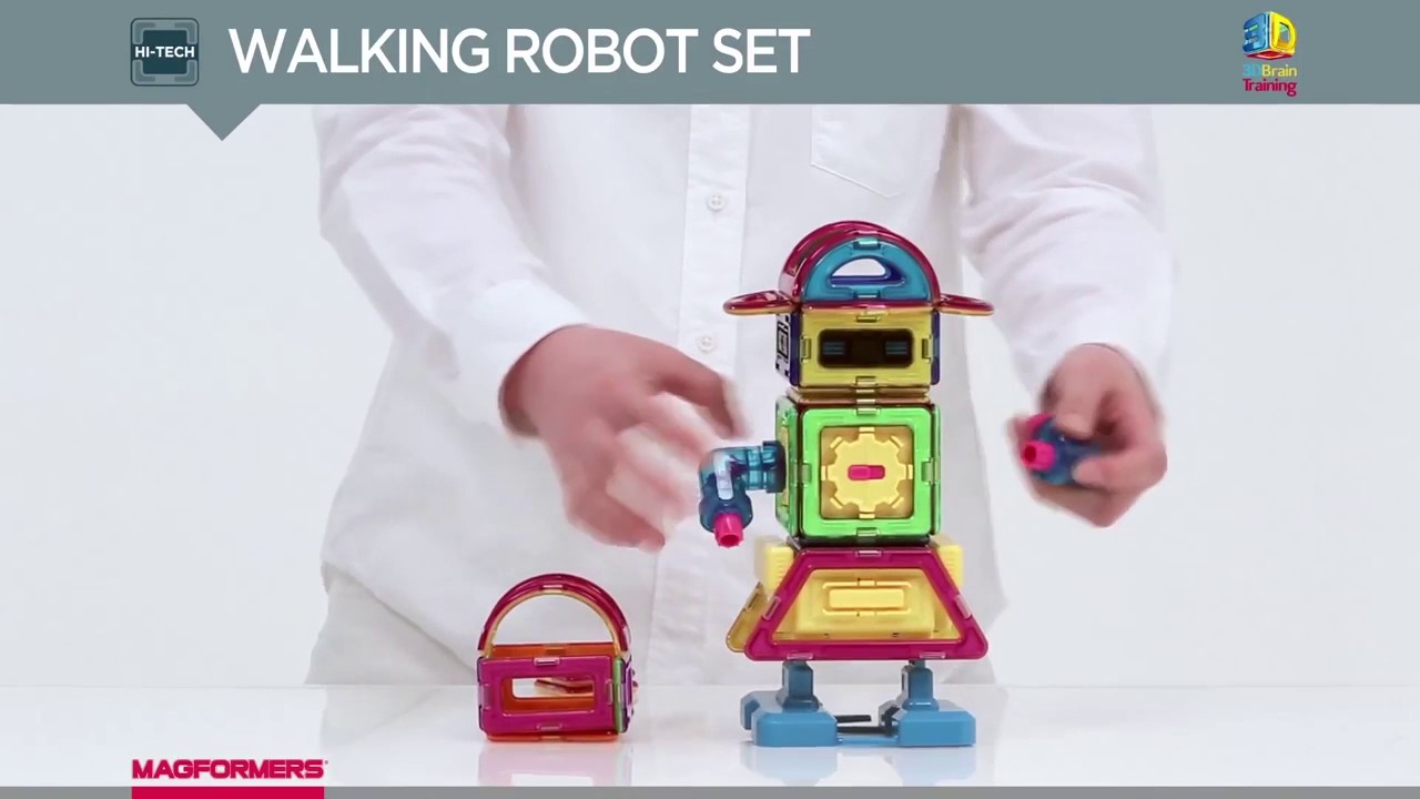 Магнитный конструктор -Walking Robot Set с двигателем 51 эл, Магформерс, 709004,63137, Игроландия