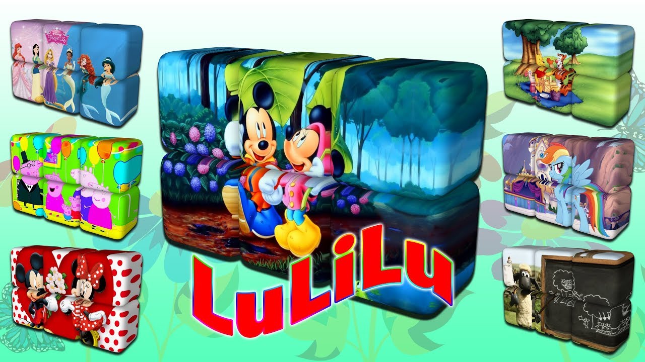 3D Soft Cube Puzzle for Kids, Children with Cartoon Movies Characters