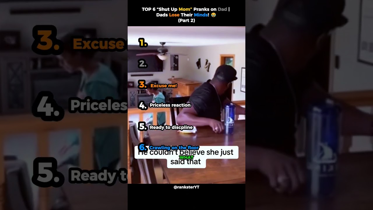 TOP 6 &ldquo;Shut Up Mom&rdquo; Pranks on Dad | Dads Lose Their Minds! (Part 2)