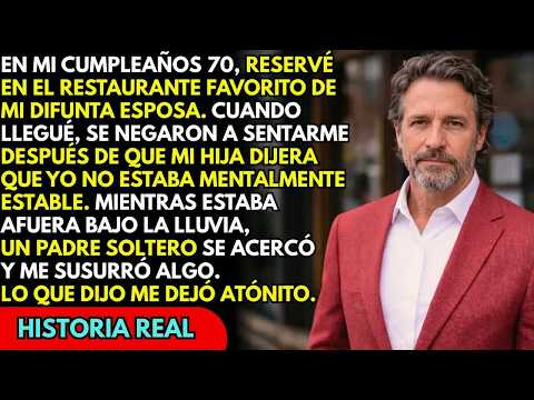 Me Negaron Mesa en Mi Cumpleaños 70… Hasta que un Padre Soltero se Acercó y Susurró Algo Inesper