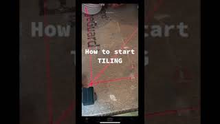 How to start tiling a room #shorts #tutorial #diy