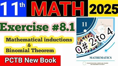 🔢 Class 11 Math Ch 8 | Ex 8.1 Q2–4 Full Solutions | Mathematical Induction | New Book 2025 💯🔥