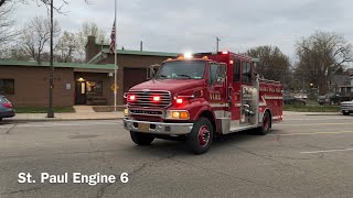 St. Paul Chief 2, Engine 6 and Ladder 8 Responding