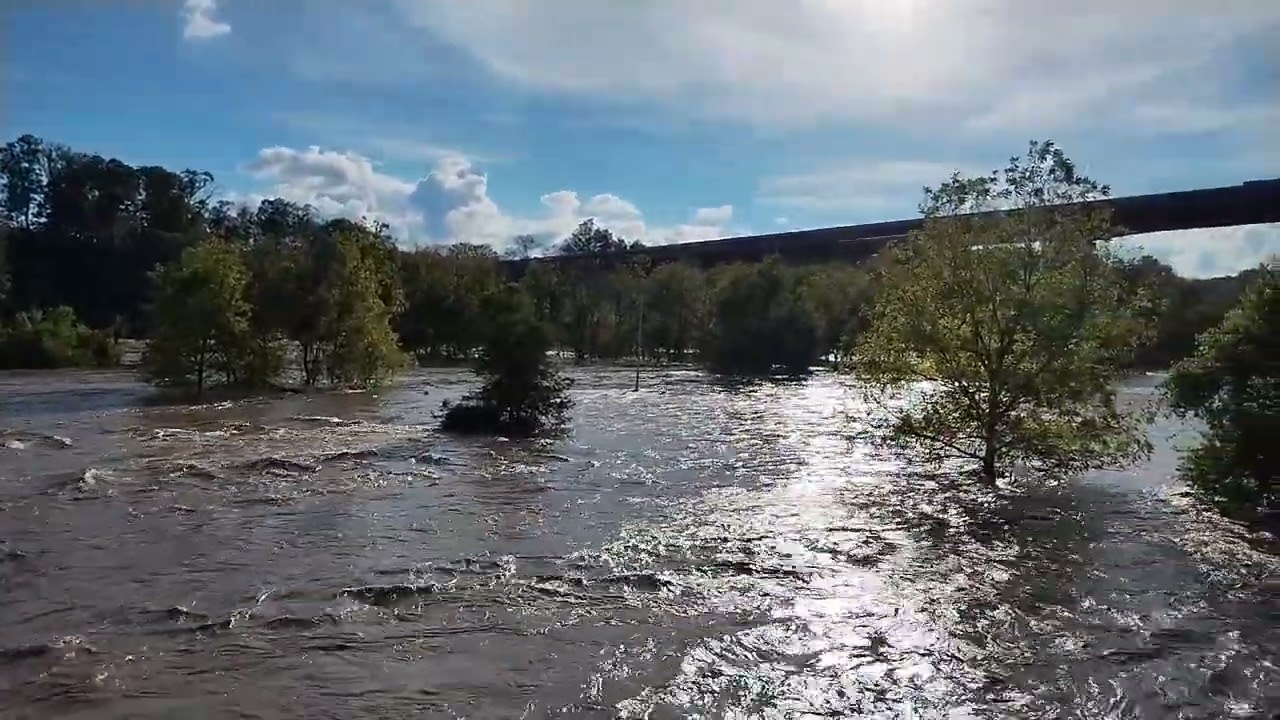 New River flooding Friday, immediately following Helene