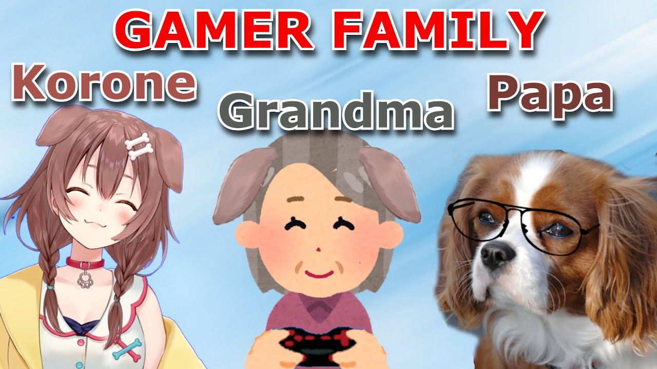 What's the 1st Game Korone Ever Played? + Gaming With Grandma &  Papa  [Eng Sub/Hololive]