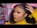 Curly 13x6 HD Lace Wig Install + Fall Makeup // WowAfrican