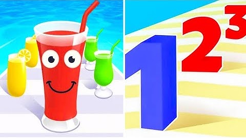 Juice Run VS Number Master- All Levels Gameplay Android iOS