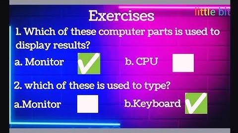 Computer World Part-4 (Exercise) Basic little bit