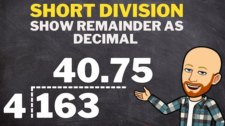 Short division demonstration | show remainders as a decimal