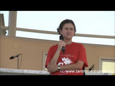 Testimonio de Emilia durante el Festival de la Juventud 2012 en Medjugorje