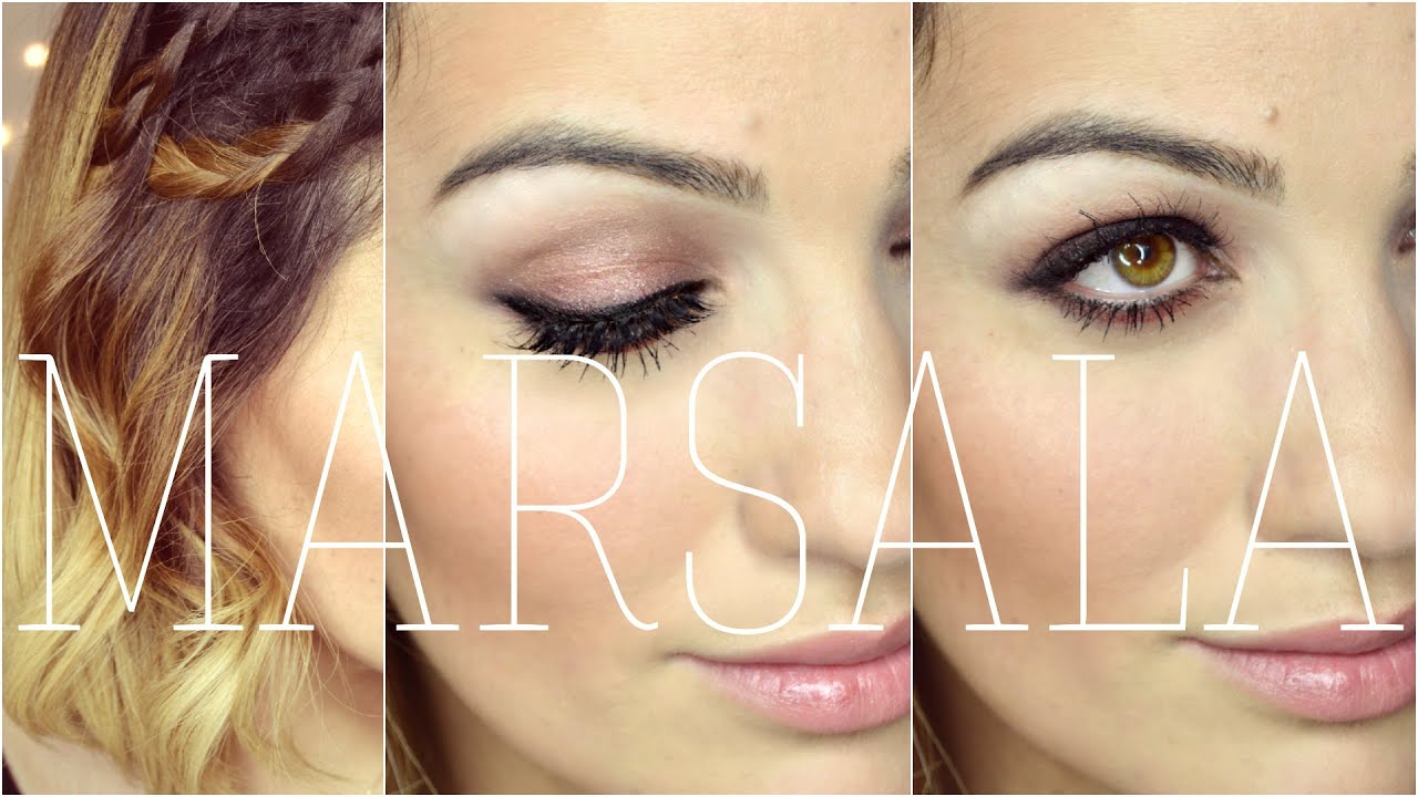 Tutorial maquillaje y peinado con el tono Pantone MARSALA