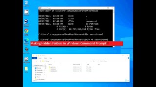 How to Create Hidden folders in the command prompt PART 2 (CMD Prompt #3.5).