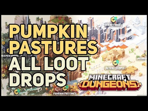 All Pumpkin Pastures Loot Drops Minecraft Dungeons Showcase 