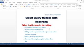 CMDB Query Builder | Schedule Report | Creating a report on Business Application using Query Builder