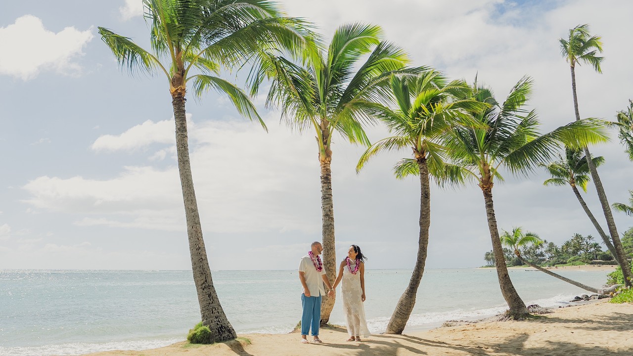 Matt and Fernanda Elopement Video | Waialae Beach - Oahu, Hawaii
