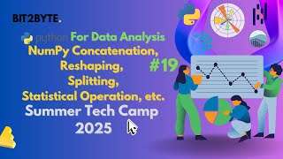 NumPy concatenate, reshape, split, some operations | Python for Data Analysis | Video #19 | Bit2Byte