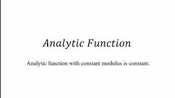 Analytic function with constant Modulus