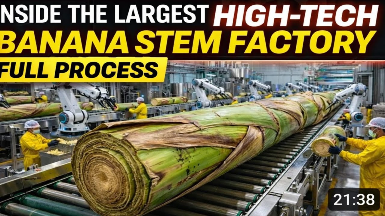 Inside the Largest High-Tech Banana Stem Factory You’ve Never Seen Before | Full Process