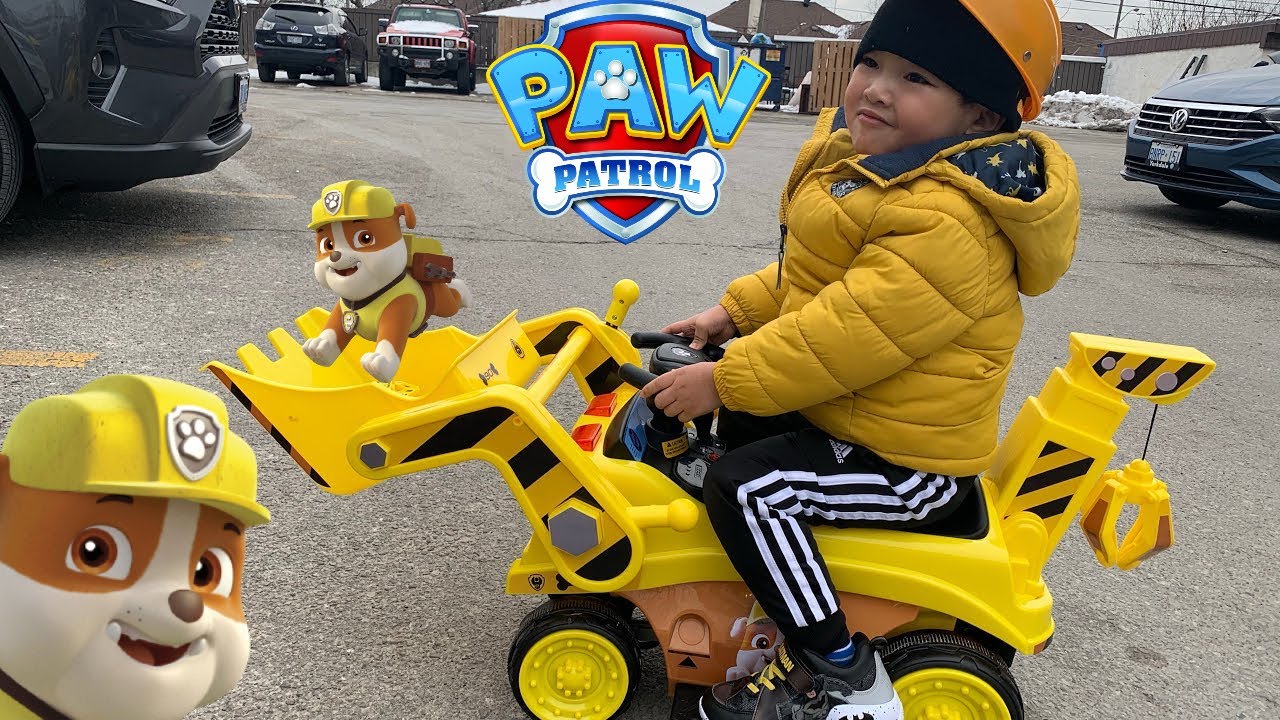 Paw Patrol Rubble Digger Ride On 👉 Baby Digger Ride-On Toy for Kids | Construction Worker Play
