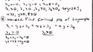 Constrained Optimization Lecture II Part 4: Lagrangian Example 4