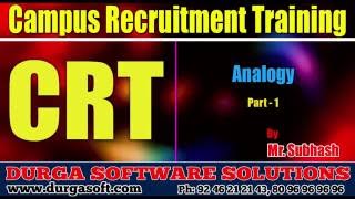 Campus Recruitment Training (CRT) |Aptitude| Analogy Part-1 by Subhash screenshot 1