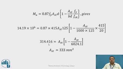Example on Design of one way slab