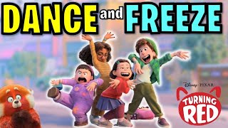 TURNING RED JUST DANCE  |  Freeze Dance Yoga  | Brain Break for Kids