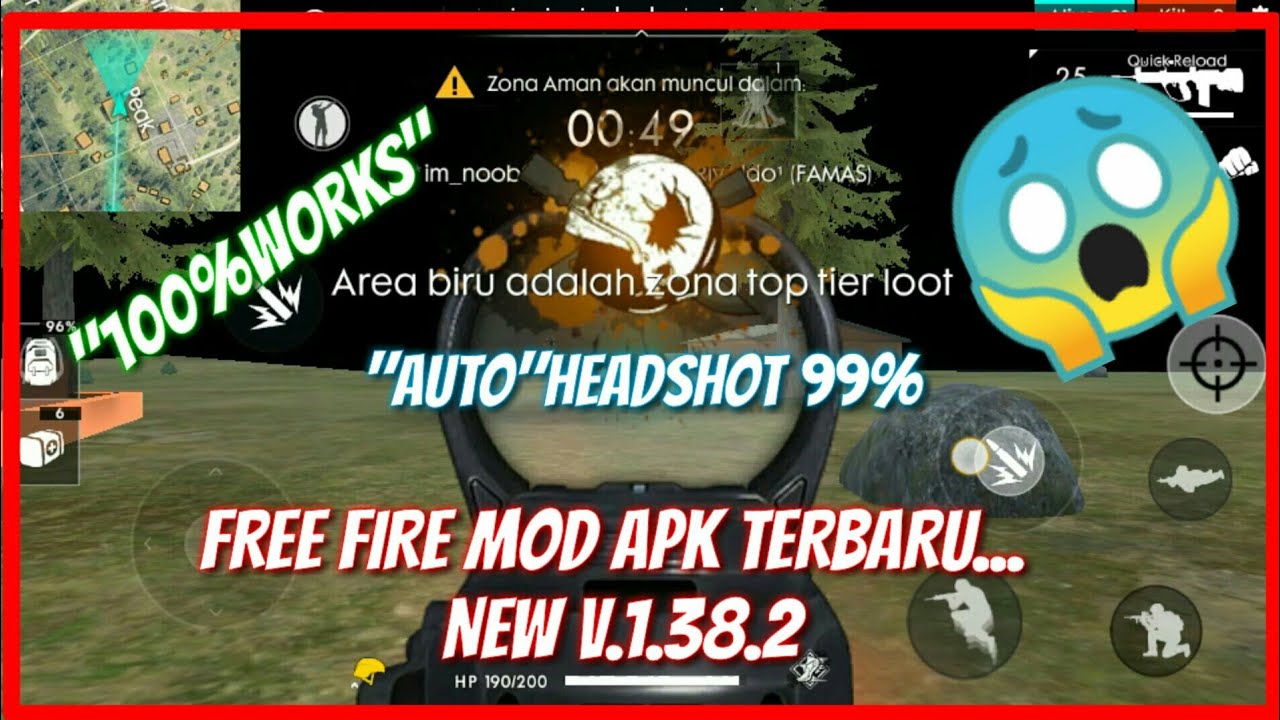 Free Fire 1.38.2 Mod Apk | v19_2019 | Ak/M4a1/Scar Damage++ ... - 