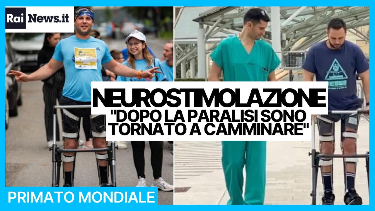 Paziente con lesione midollare torna a camminare con la neurostimolazione elettrica