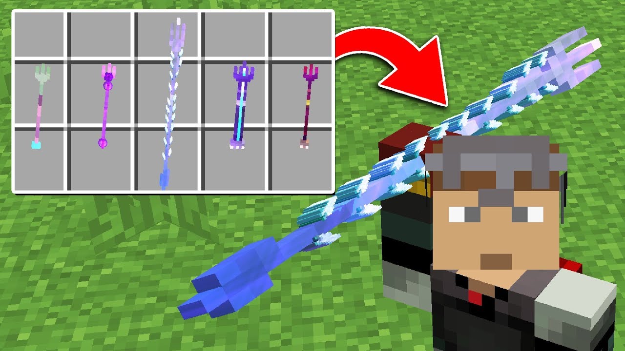 5 NEW Trident Weapons! Minecraft 1.13 Snapshot Update - YouTube