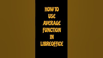 How to use AVERAGE function in Libreoffice #libreoffice #linux #tipsandtricks