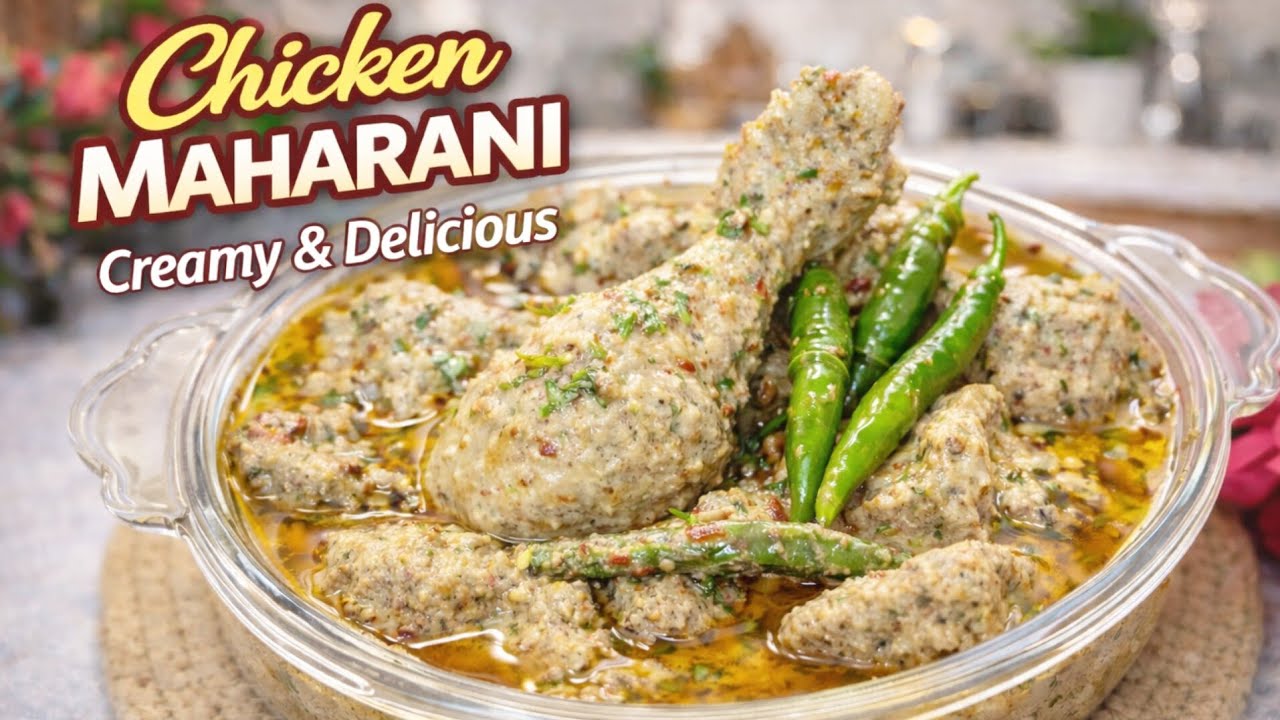 Chicken Maharani Recipe | Royal Mughlai Style Creamy Chicken Curry