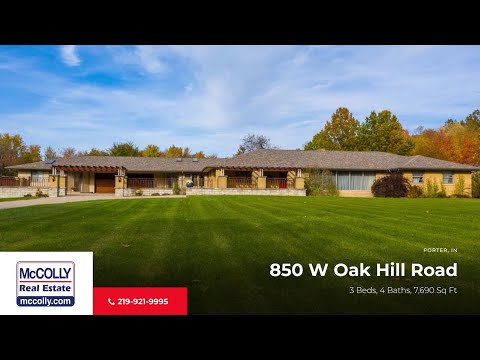 850 W Oak Hill Road, Porter, IN home video tour