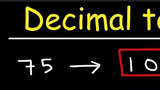 how to convert Decimal to Binary  tagalog tutorial..