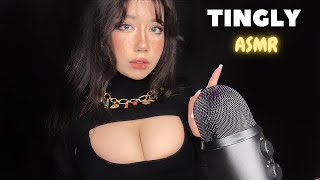 ASMR | IT makes me feel super TINGLY 🤤( scratching cloth, mouth sounds, tapping...)