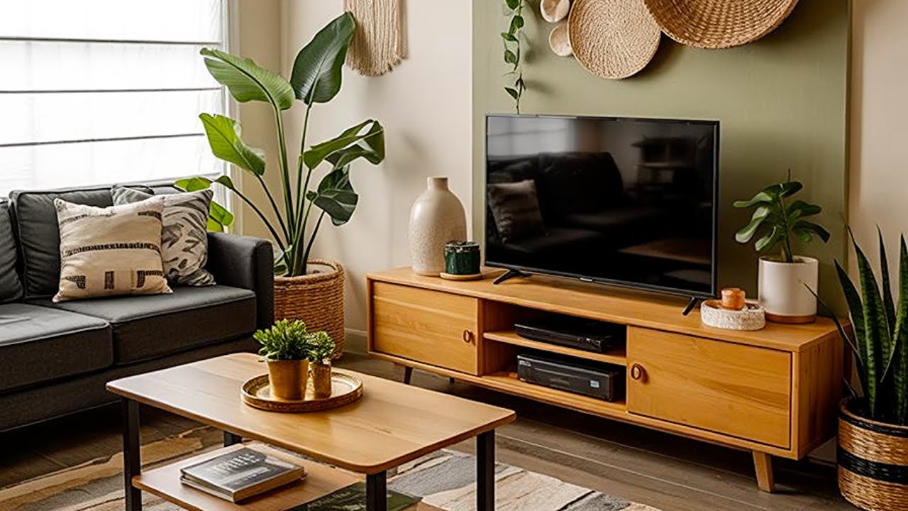 2026 Interior Design Trends | Bohemian TV Wall Unit Ideas & Modern Living Room Decorating Ideas