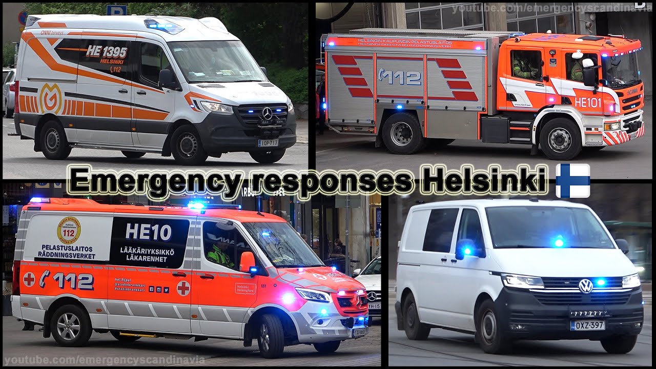 [Helsinki] Police, Fire and Ambulance responding (collection)